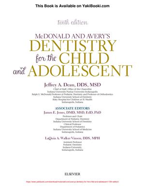 Mc Donald And Averys Dentistry For The Child And Adolescent (10th Edition)