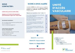 Triptyque Unité d’Accès Vasculaire (UAV)