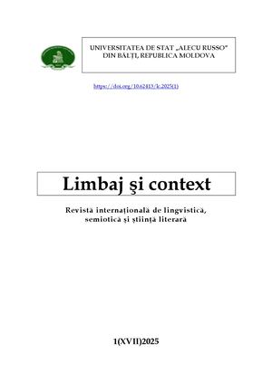Speech and Context, Vol. 1, No 17, 2025