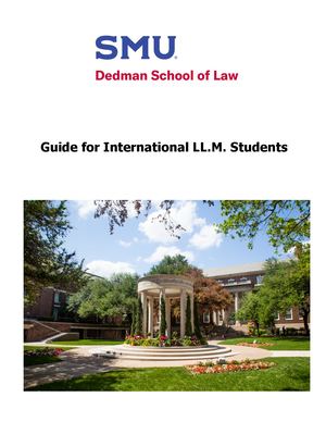 Guide For New International LL.M. Students