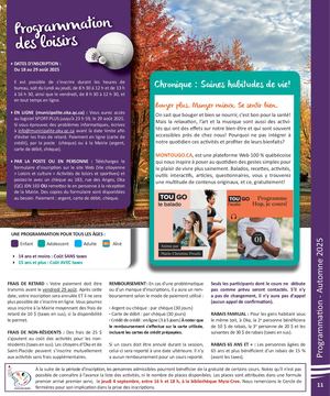 Programmation Automne 2025