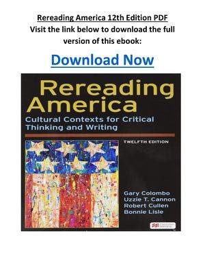 Rereading America 12th Edition Pdf