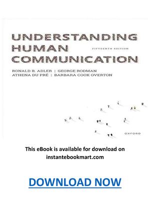 Understanding Human Communication 15th Edition Pdf