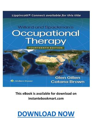 Willard And Spackman's Occupational Therapy 14th Edition pdf