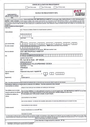 Emh Mandat De Prelevement Sepa