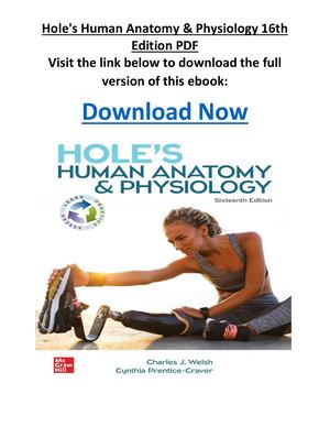 Hole's Human Anatomy & Physiology 16th Edition Pdf