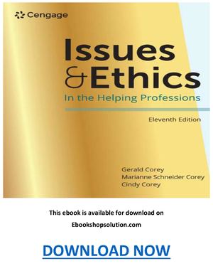 Issues And Ethics In The Helping Professions 11th Edition Pdf