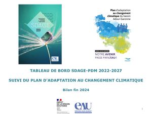 Tableau de bord du SDAGE - suivi plan d&#039;adaptation - Fin 2024