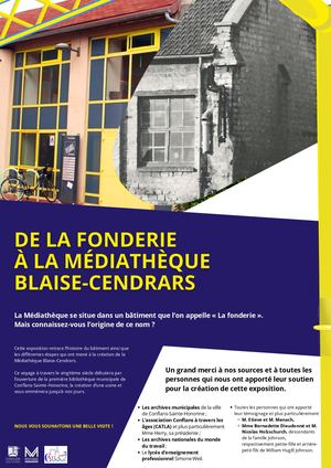De la Fonderie à la Médiathèque Blaise-Cendrars : exposition