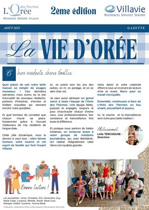 Gazette N°2 La Vie D'orée Août 2025