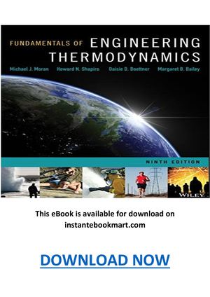 Fundamentals Of Engineering Thermodynamics 9th Edition Pdf