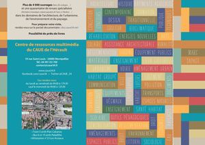 Dépliant de présentation du centre de doc du CAUE 34