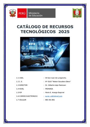 Catálogo De Recursos Tic 2025