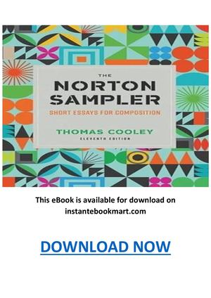 The Norton Sampler 11th Edition Pdf