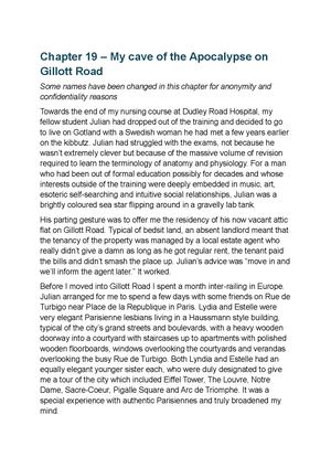 Chapter 19 – My Cave Of The Apocalypse On Gillott Road