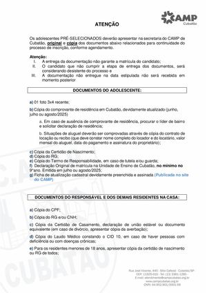 Relação De Documentos Necessários Na Entrega