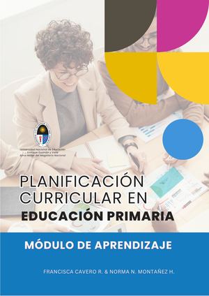 Modulo De Planificacion Curricular En Educación Primaria