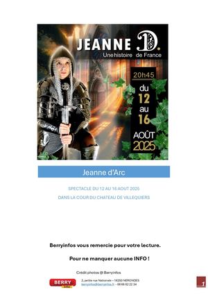 Spectacle de Jeanne D'arc