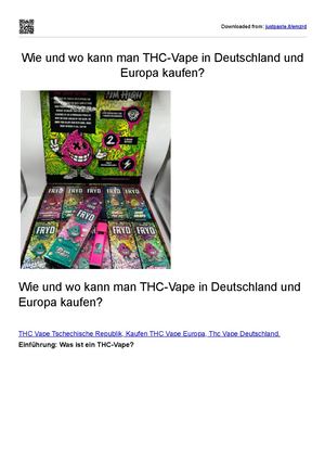 Wie Und Wo Kann Man Thc Vape In Deutschland Und Europa