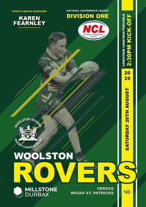 2025 Woolston Rovers Brochure Wigan St Patricks 15082025