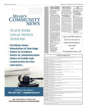 Thursday Legals 8 14 25