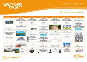 Planning Semaine 34