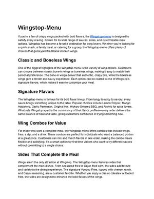 Wingstop Rushmere Menu.pdf Calaméo - Wingstop Menu