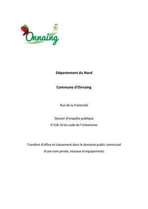 Dossier D'enquête Publique