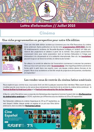 Lettre D'information Juillet 2025