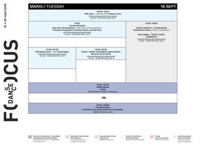 Calendrier Focus - Biennale de la danse 2025