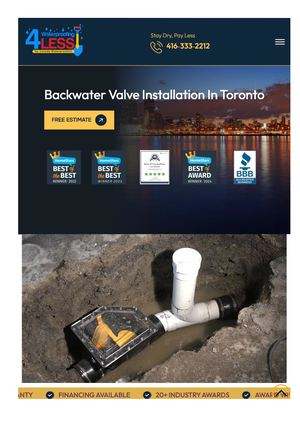 Backwater Valve Installation Toronto