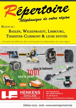Répertoire Baelen, Limbourg, welkenreadt, Thimister-Clermont 2025-2026