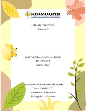 Unidad Didactica Ciclo Del Agua