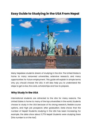 Easy Guide To Studying In The Usa From Nepal