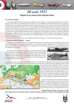 1937 08 20 Départ de la course Istres-Damas-Paris