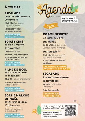 Programme Vie de campus 68 - Sept à Déc 2025