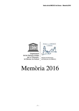Memòria anual 2016