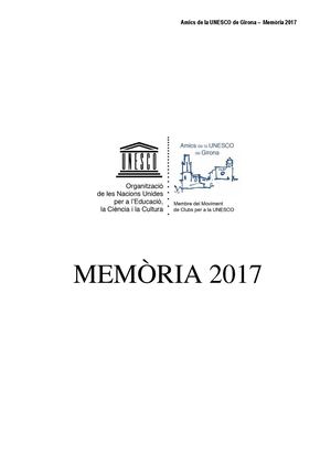 Memòria anual 2017
