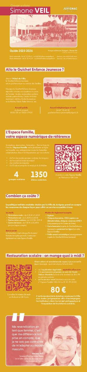 Guide scolaire 2025-2026 | Groupe scolaire Simone Veil