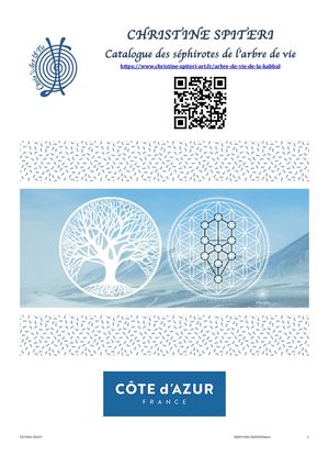 Catalogue Sephiroth de l'arbre de vie Christine Spiteri V4