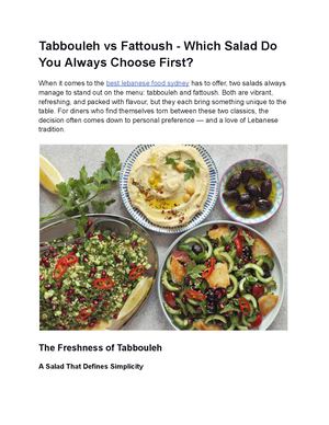Tabbouleh Vs Fattoush Which Salad Do You Always Choose First