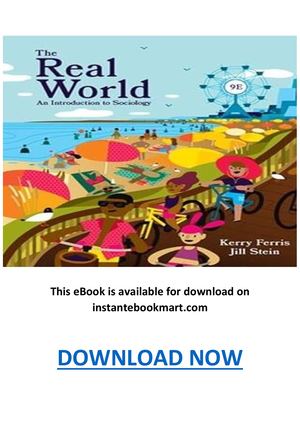 The Real World An Introduction To Sociology 9th Edition Pdf