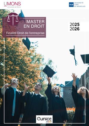 Master Droit de l'entreprise 2025-2026