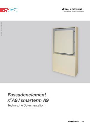 Fassadenelement x² A9 / smarterm A9 inkl. Ersatzfilter – 110.0725 | 110.0730 | 193.0949 – Technische Dokumentation