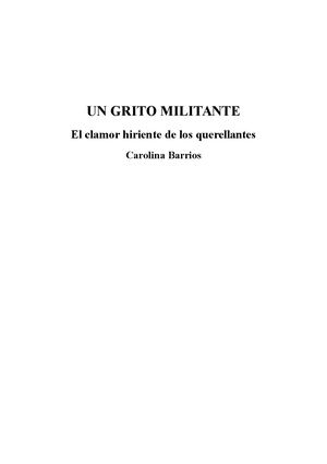 UN GRITO MILITANTE El Clamor Hiriente De Los Querrellantes