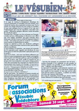 SEPTEMBRE 2025 - LE portail VESUBIEN n°129. Journal gratuit de la Vésubie & Valdeblore - 06450 - Alpes Maritimes