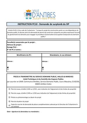 Formulaire Instruction Pc10