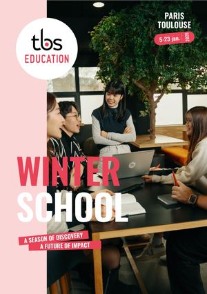 Tbs Education Winter School 2026 Brochure