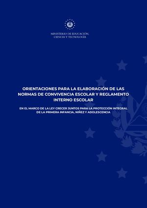 2 Orientaciones Normas De Convivencia Y Reglamento Interno Escolar Vf