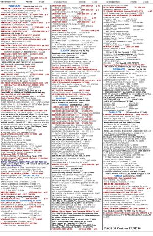 Veteran Organizations in Florida..Listed by County
